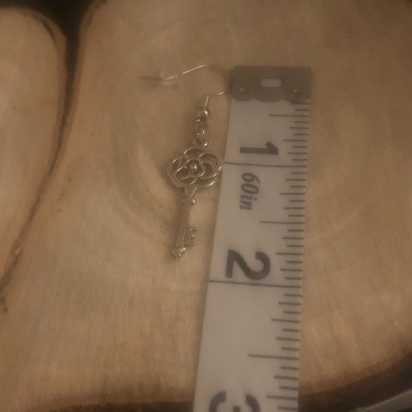 Handmade Brand New Tibetan Rose Key Earrings - Picture 3 of 4